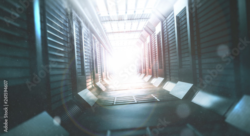 Fototapeta Naklejka Na Ścianę i Meble -  Sci-Fi - Zukunft - Hintergrund 