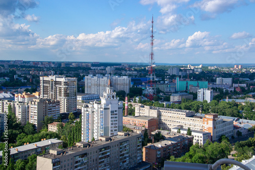 Voronezh city in summer time from the highest point