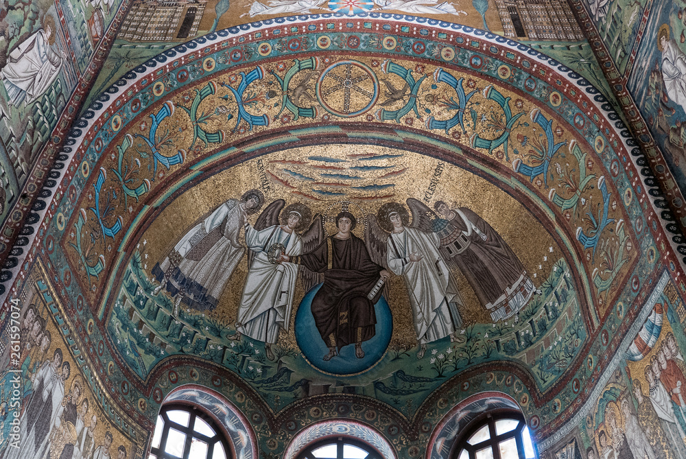 Mosaics in the Basilica of San Vitale in Ravenna