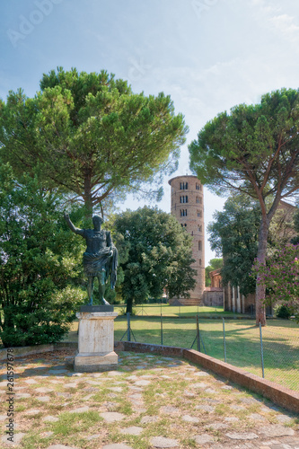 Statue of the Roman Emperor Augustus at the Basilica of Sant'Apollinare in Classe in Ravenna © emiliano