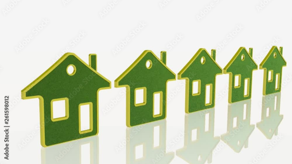 Growing homes on white - allegory. Growing homes on white - allegory.