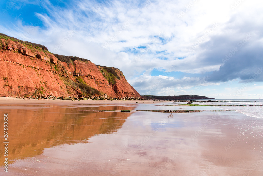 Straight Point in the distance, seen from near Orcombe Point, Exmouth, Devon, UK Straight Point in the distance, seen from near Orcombe Point, Exmouth, Devon, UK