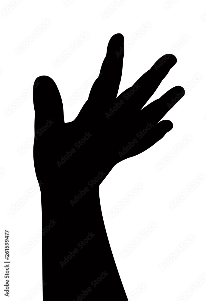 a hand silhouette vector