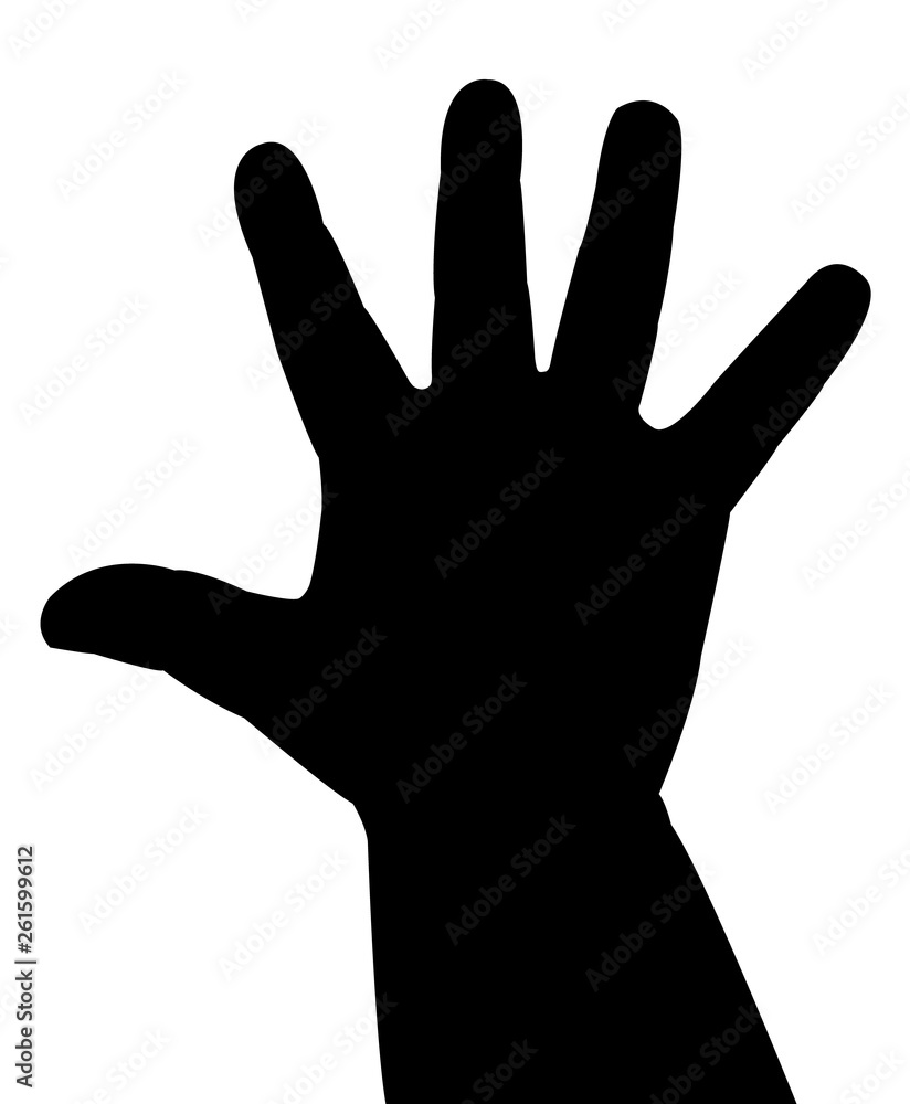 Fototapeta premium a hand silhouette vector