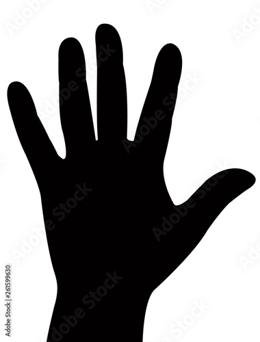 a hand silhouette vector