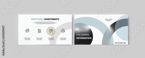 Set of brochures for marketing the promotion goods and services on market