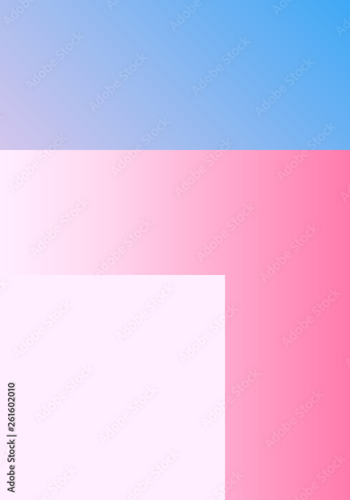 Fototapeta premium Vector Geometric Smooth blue pink gradient Background. Material Design