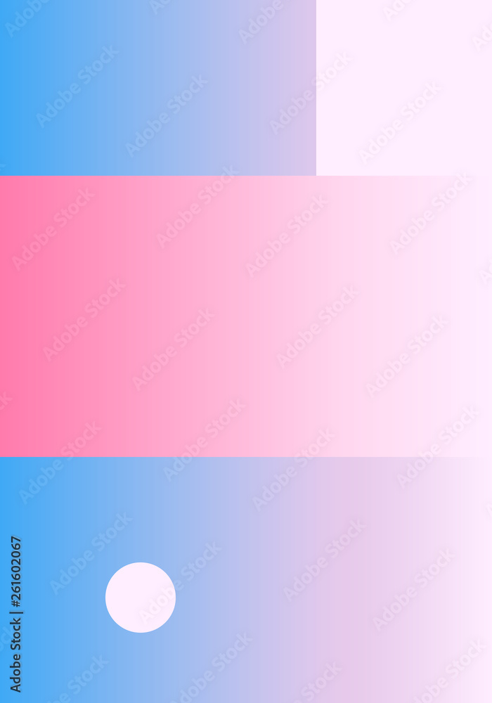 Obraz premium Vector Geometric Smooth blue pink gradient Background. Material Design
