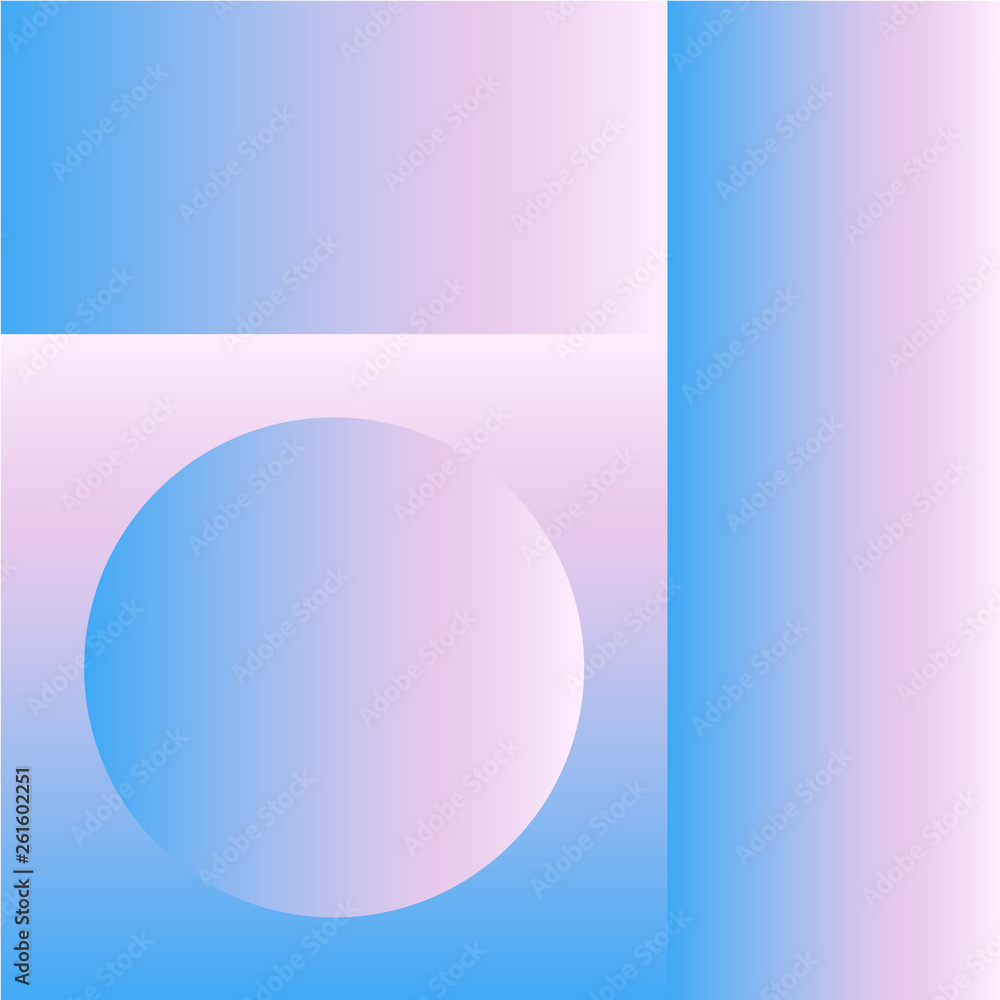 Obraz premium Vector Geometric Smooth blue pink gradient Background. Material Design