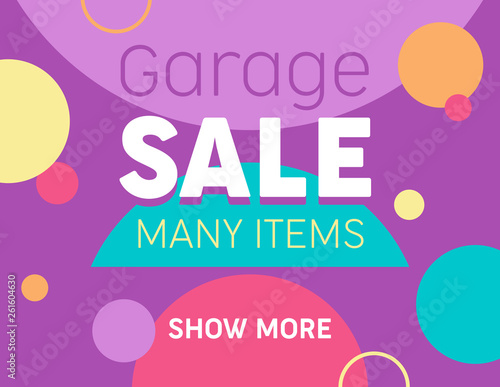 Modern Branding Template with Abstract Colorful Design for Shopping Discount and Garage Sale