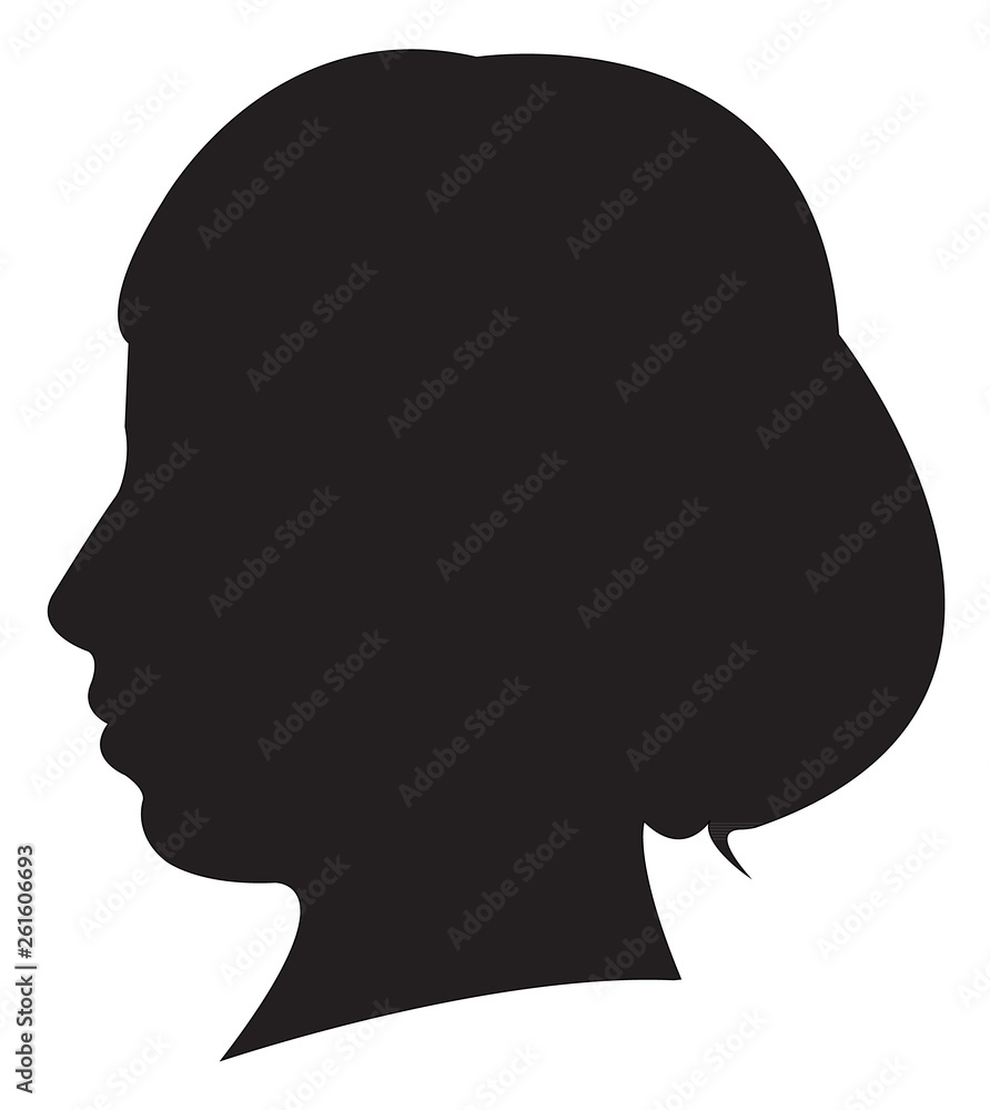 a woman head silhouette vector