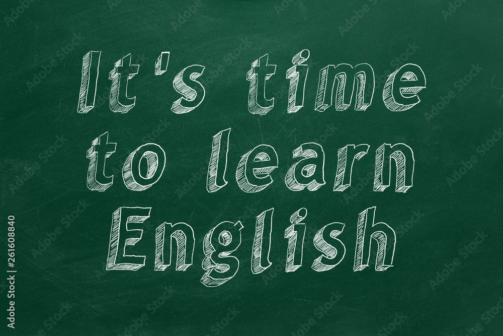 Obraz premium It's time to learn english