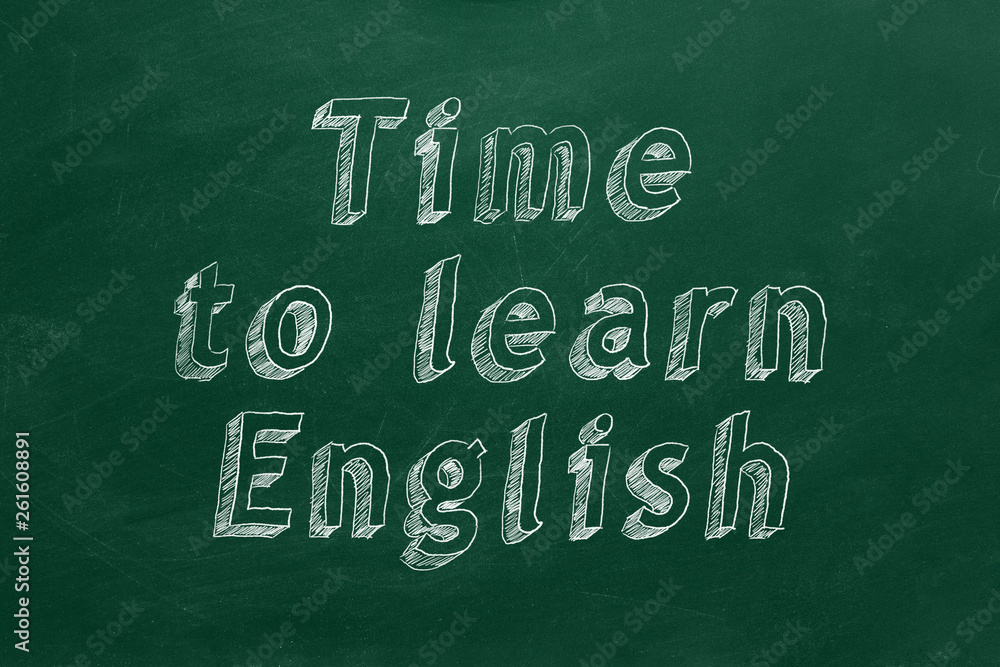 Obraz premium Time to learn english