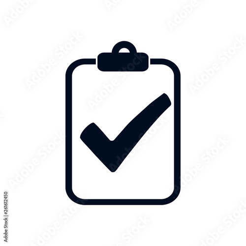 Approval check document icon, quality sign – stock vector