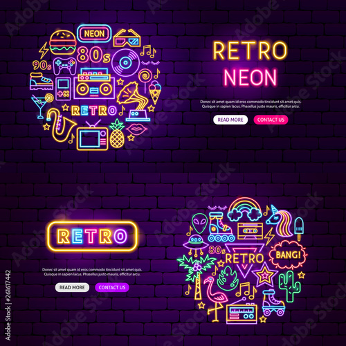 Retro Website Banners