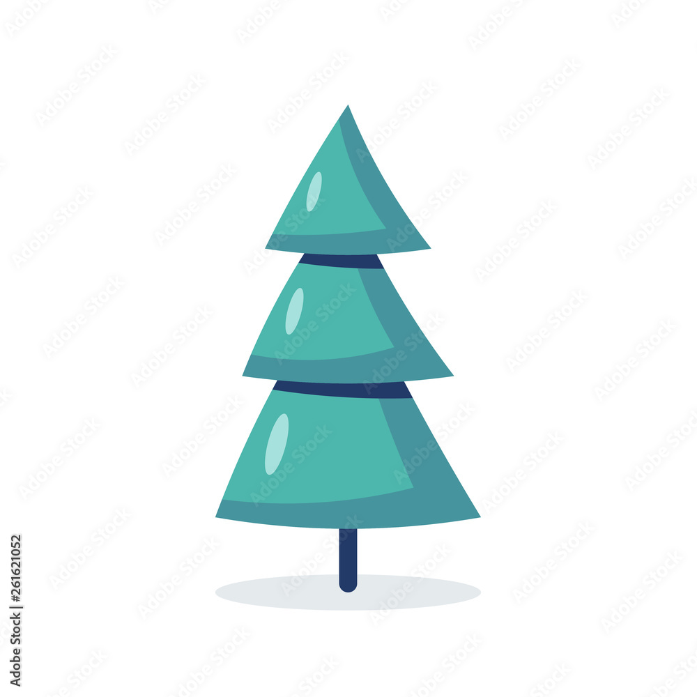 Simple vector tree icon in flat style Simple vector tree icon in flat style