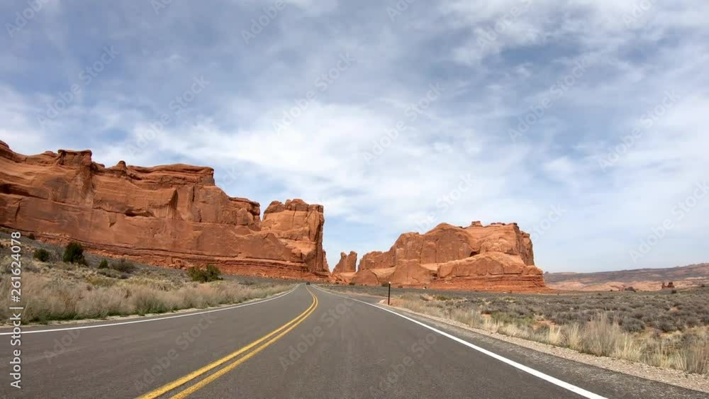 Drive through Arches National Park in Utah - travel photography Drive through Arches National Park in Utah - travel photography