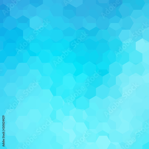 Background made of blue hexagons. Square composition with geometric shapes. Eps 10