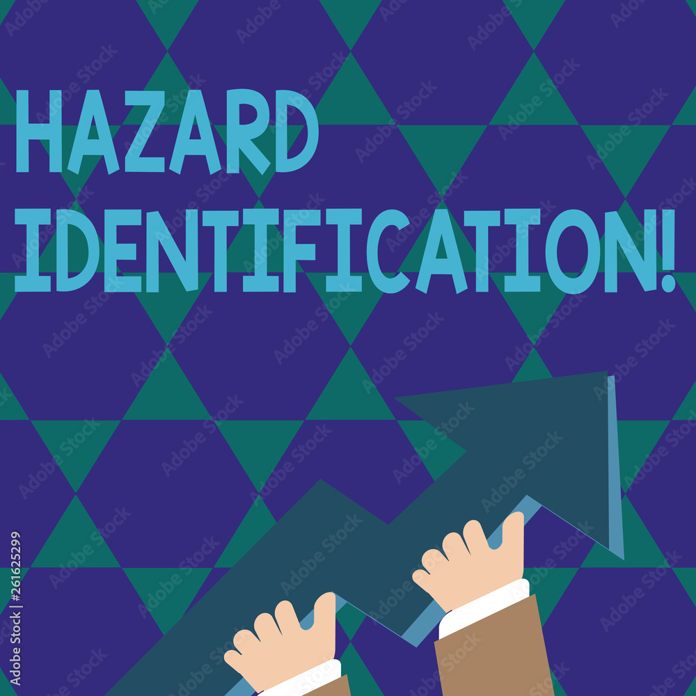 Text sign showing Hazard Identification. Business photo showcasing process used to identify