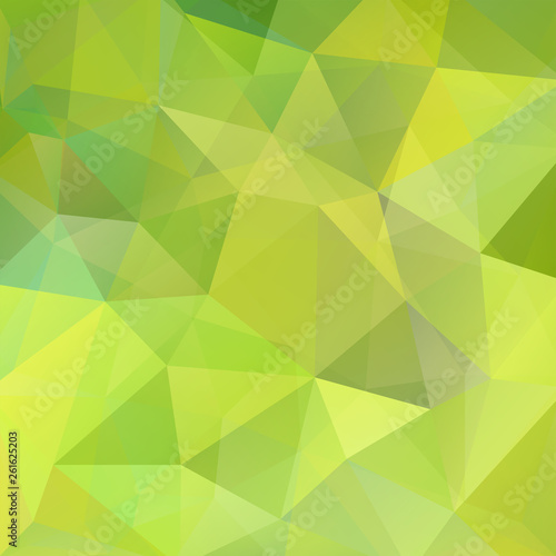 Geometric pattern, polygon triangles vector background in green tone. Illustration pattern