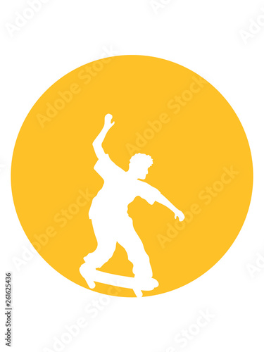 kreis rund skateboard schatten sonne sommer sprung stunt trick fahren spa   hobby skater brett rollen clipart schnell symbol zeichen piktogramm cool