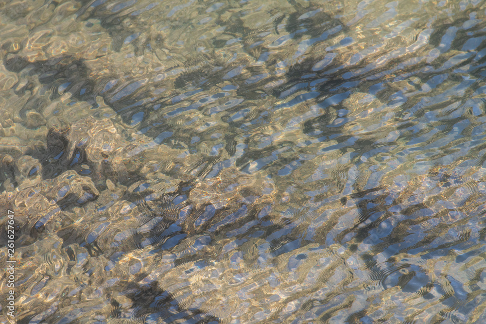 sea ripples in shallow water