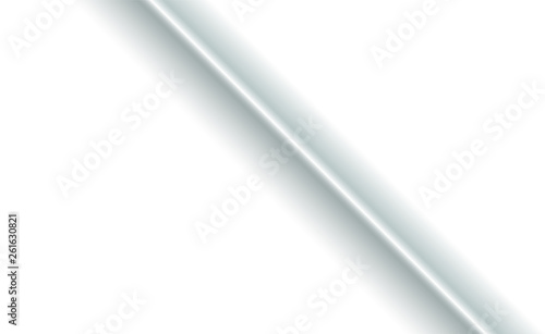 Separation fold background in the middle of white paper fabric diagonally. Blank with soft shadows. Copy-space clear template concept for presentation and design decorative. Vector illustration. EPS10