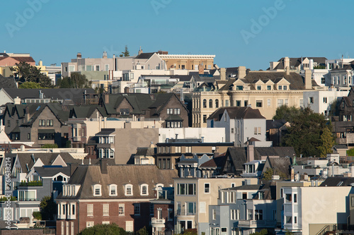 Presidio Heights hillside in San Francisco, viewed from Inspiration Point.