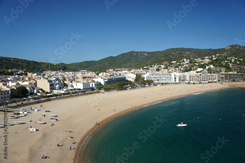 The central beach of Tossa de Mar at the end of October.Catalonia.Spain. © valerijs