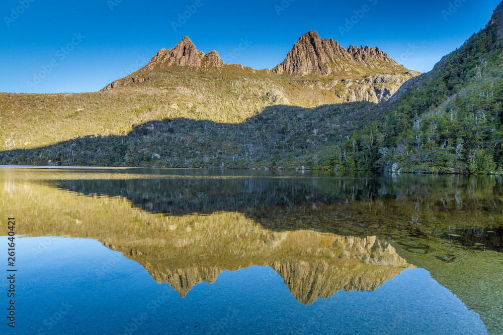 Cradle Mountain Across Dave Lake, Cradle Mountain National Park, Tasmania, Australia