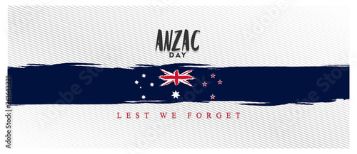 anzac day lest we forget, australia and new zealand flag photo