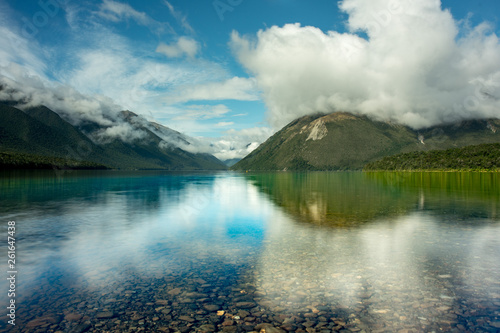 Lake Rotoiti, reflections in the Nelson Lakes District