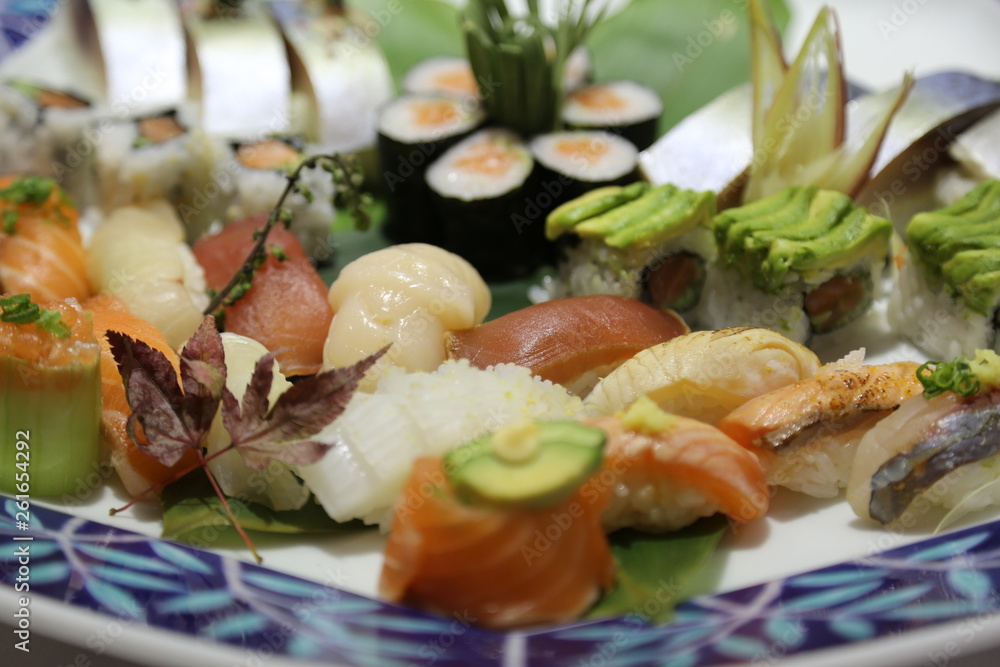 japanese sushi on a plate japanese sushi on a plate