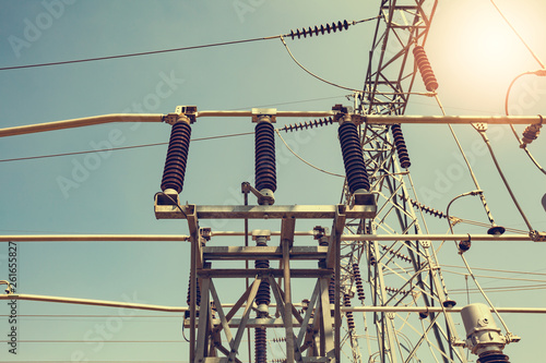 High voltage electric insulated yard. Is an access point for multiple power supply points.