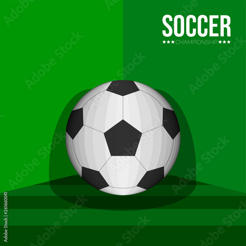 Isolated soccer poster with a ball. Vector illustration design © laudiseno