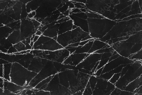Black marble texture with white line patterns abstract for background