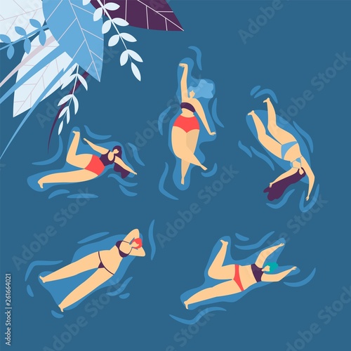 Swimsuit Swimming Relaxing Water Woman Leisure