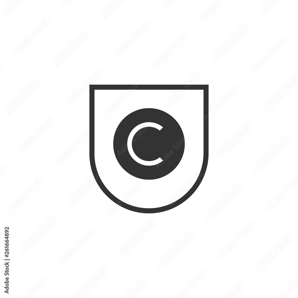 Copyright protection graphic design template vector isolated Copyright protection graphic design template vector isolated