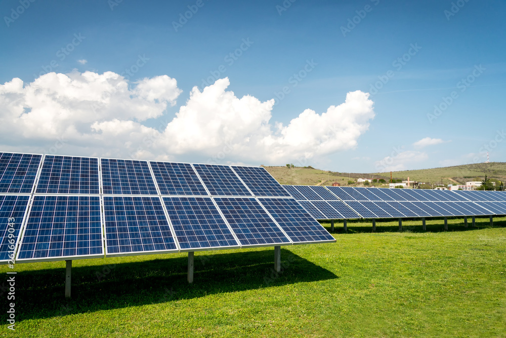 Solar panel, photovoltaic, alternative electricity source - concept of sustainable resources Solar panel, photovoltaic, alternative electricity source - concept of sustainable resources