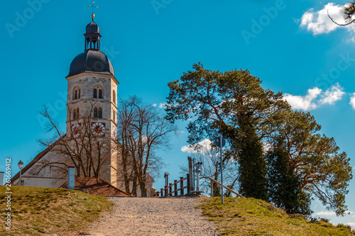 Beautiful view at the Bogenberg-Bogen-Bavaria-Germany photo