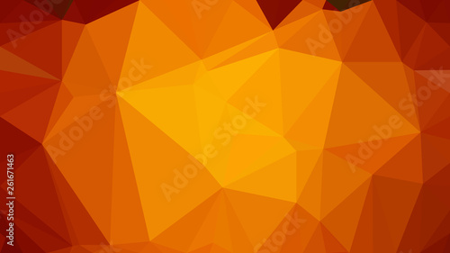 Bright Orange Polygonal Background Vector Image