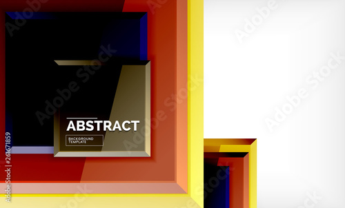 Geometric abstract background, modern square design