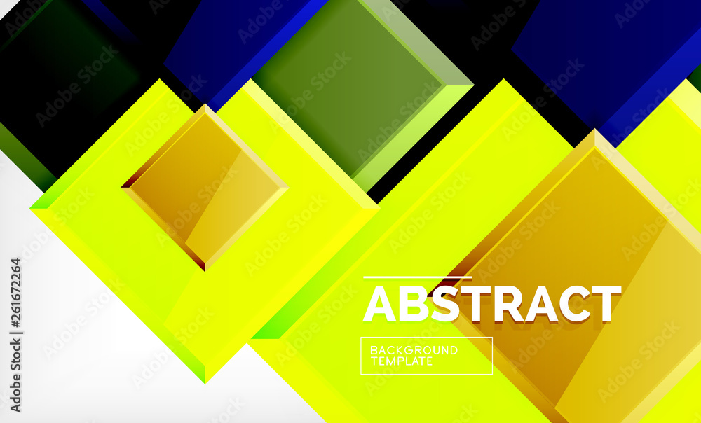 Obraz premium Geometric abstract background, modern square design