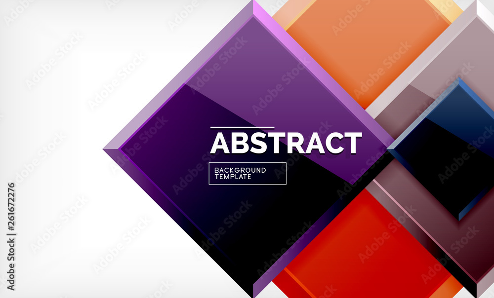 Square abstract background, glossy geometric design Square abstract background, glossy geometric design