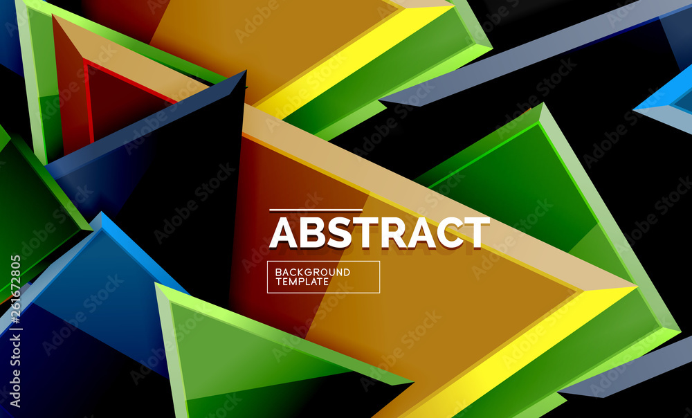 Squares and triangles geometrical background Squares and triangles geometrical background