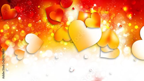 Light Orange Love Background Illustration