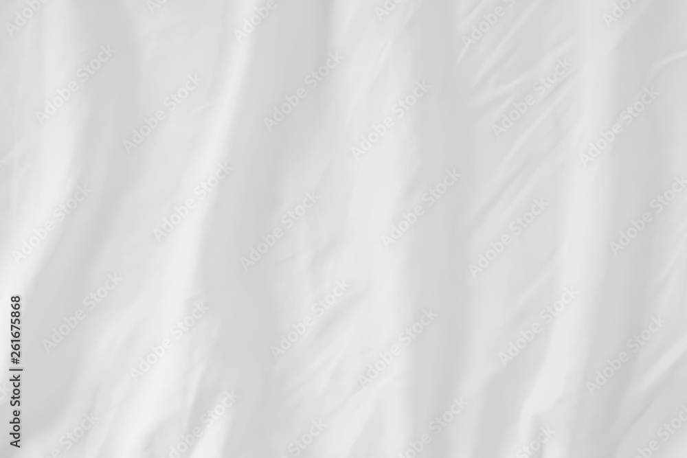Fototapeta premium Close up of bedding White sheets with copy space.