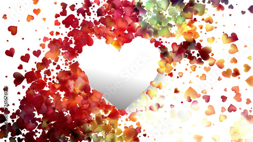 Light Color Heart Background Design