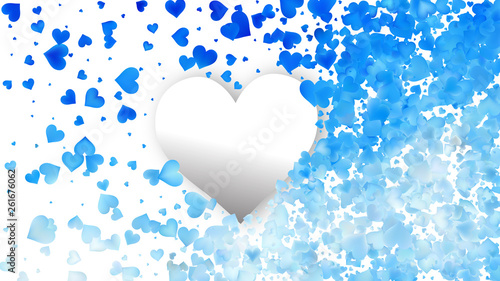 Blue and White Valentines Background