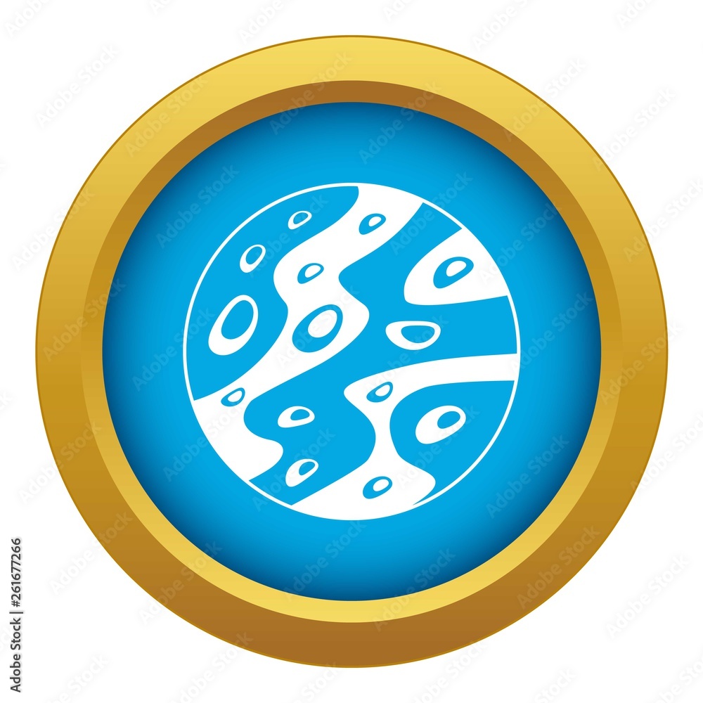Moon icon blue vector isolated on white background for any design Moon icon blue vector isolated on white background for any design